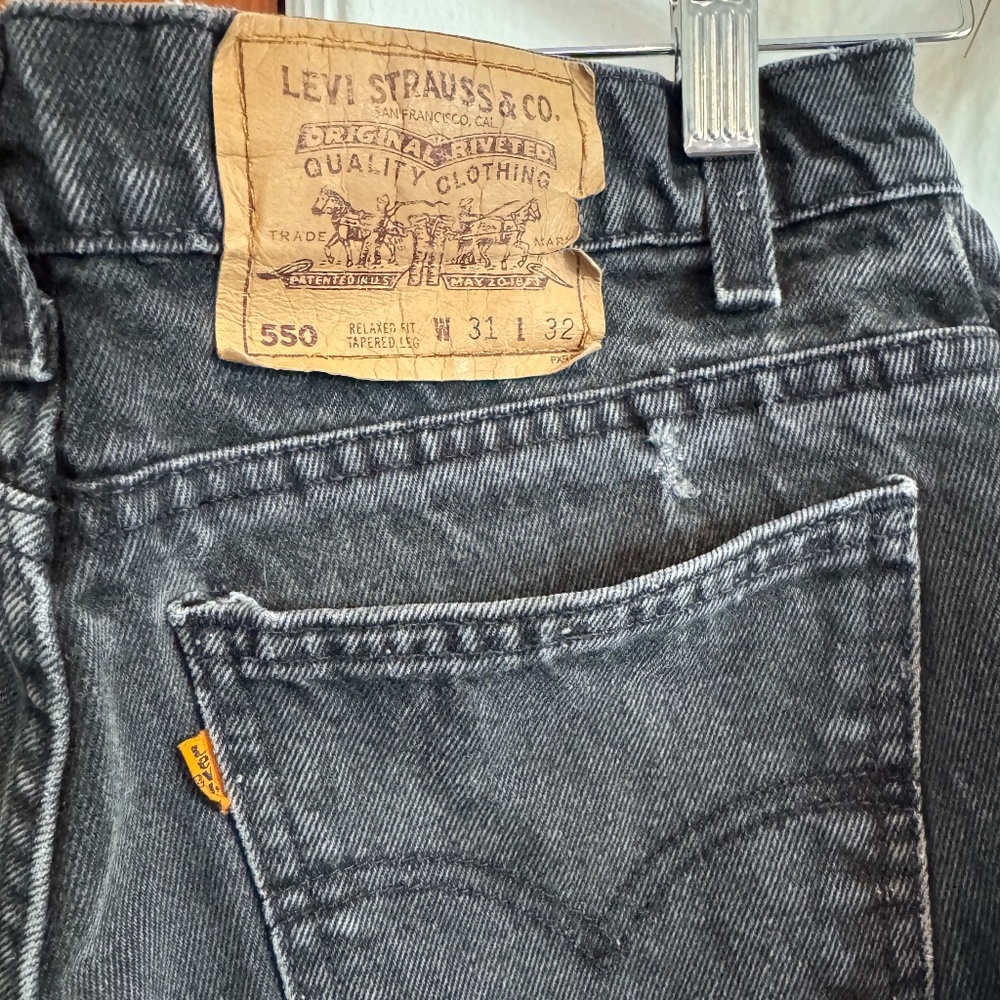 Vintage Black Levi’s 550 Orange Tab 31x32